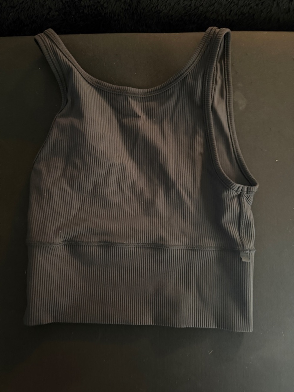lululemon athletica Black Ribbed Tank Top ( reversible )